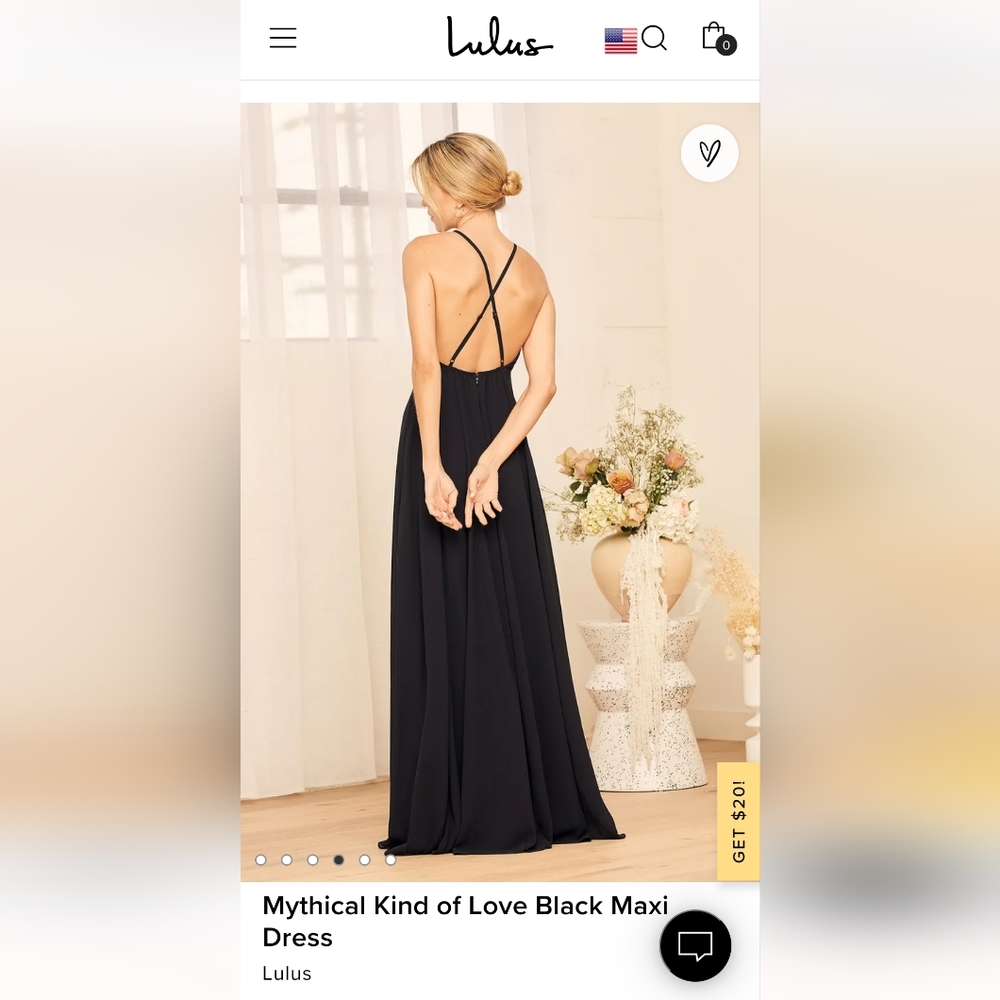 Lulu's Black Strappy Open-Back Maxi Dress